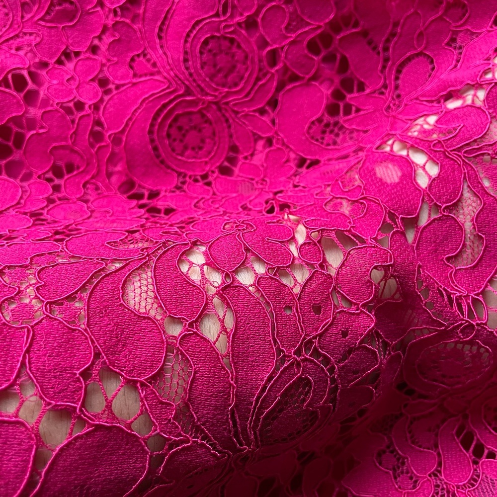 HOT PINK CAMI WITH LACE COVER TOP SIZE 2X